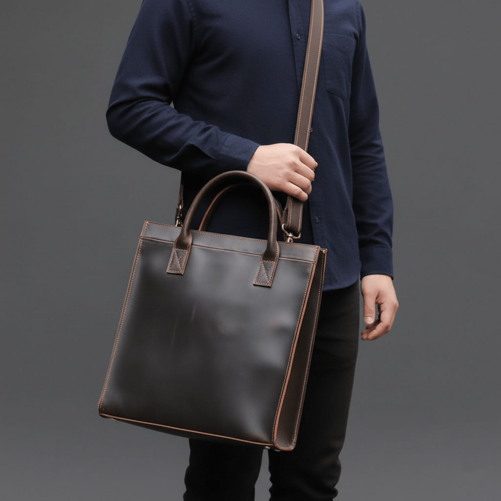 牛革のビジネスハンドバッグ|シングルショルダー・クロスボディ