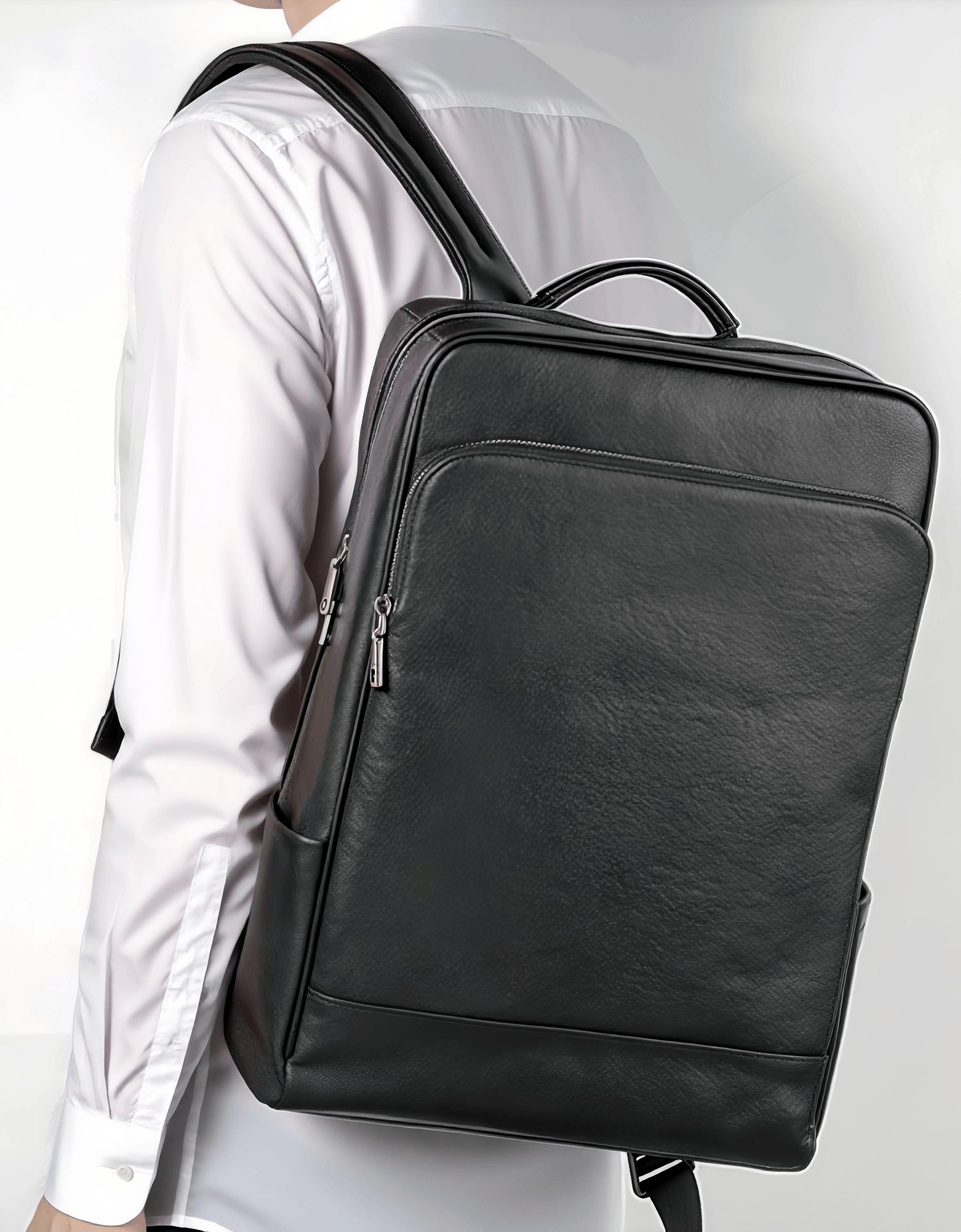 【植物鞣し牛革】オフィス用通勤バックパック 撥水仕様 ノート PC 対応