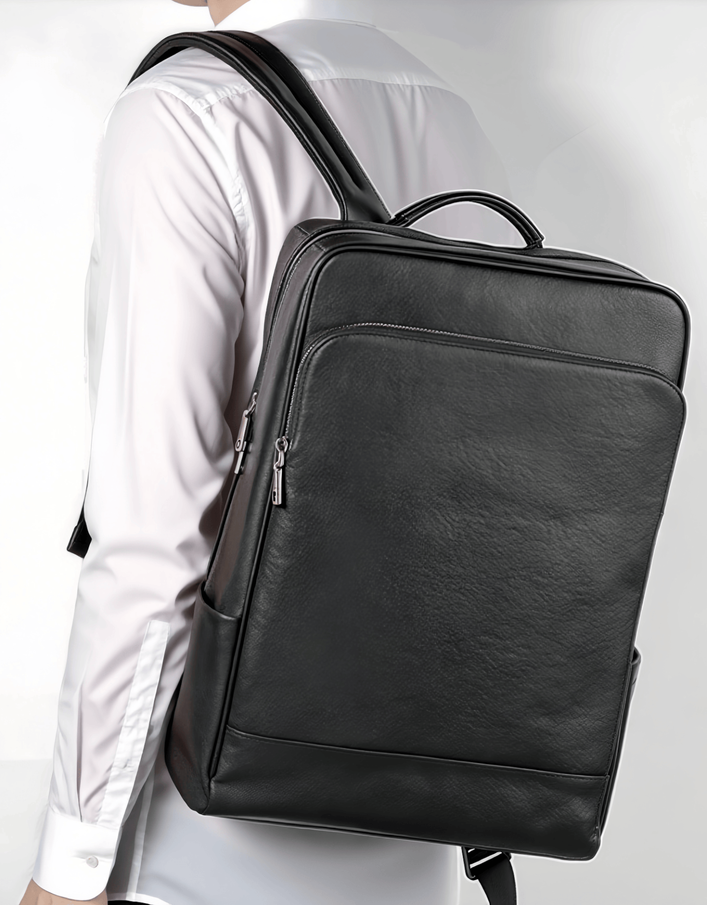 【植物鞣し牛革】オフィス用通勤バックパック 撥水仕様 ノート PC 対応