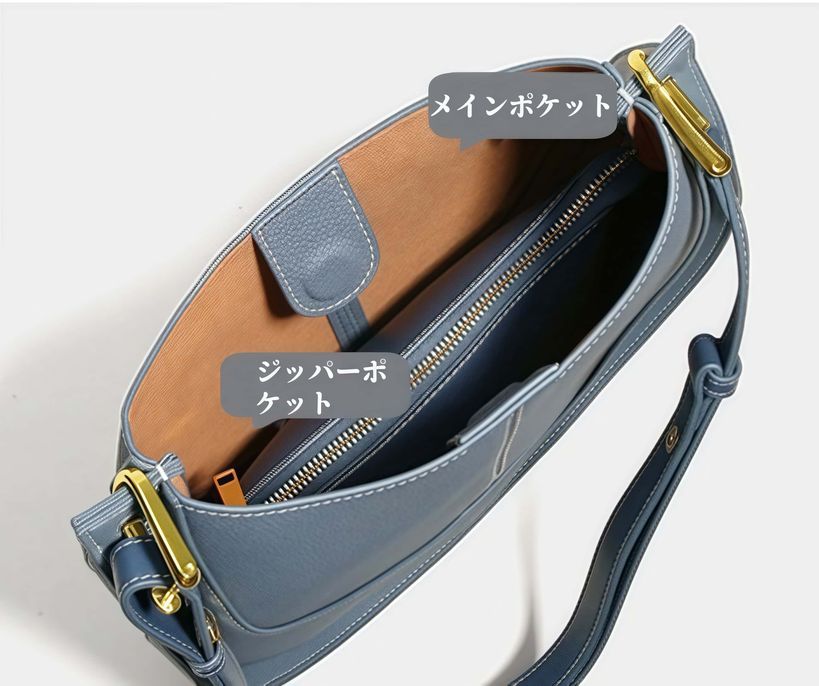 4色|上質な牛革ショルダーバッグ|トートバッグ|内ポケット+外ポケット