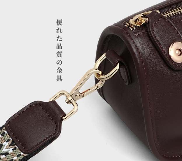 新作！•茶•3WAY•天然牛革ショルダーバッグ•ショルダーストラップが2本付属