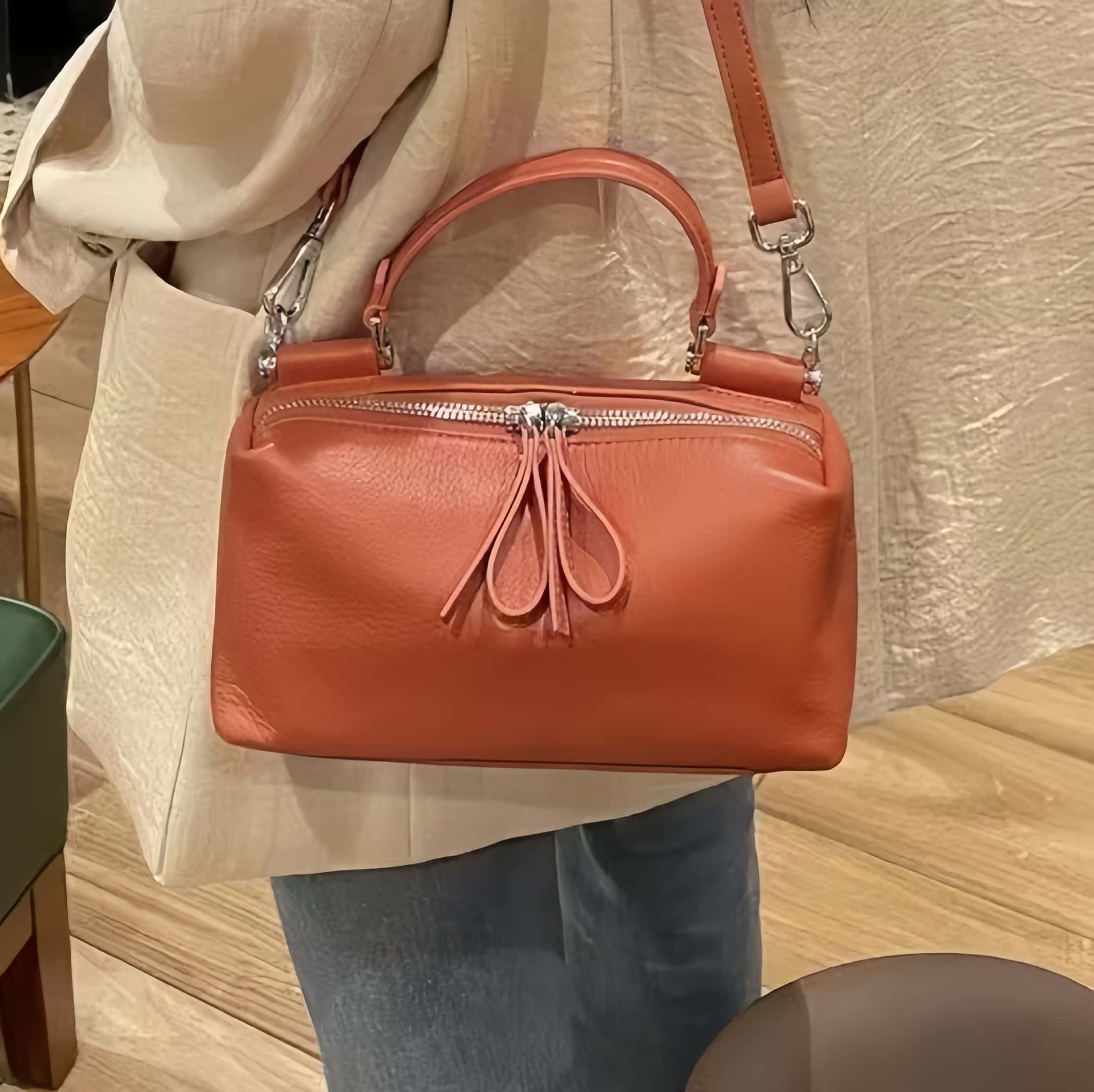 優雅な雰囲気 ! •3WAY•7色•天然牛革ハンドバッグ•牛革ショルダーバッグ