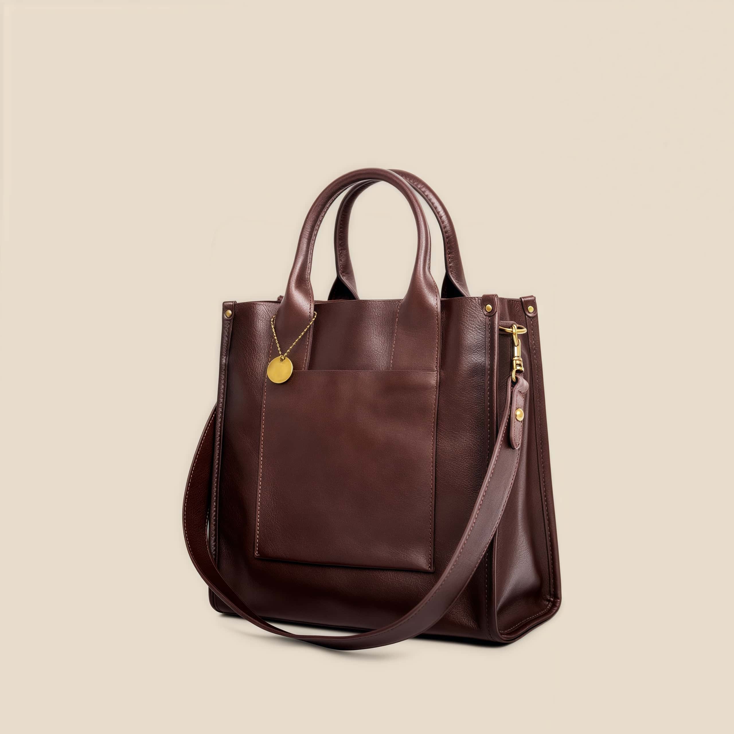 茶|黒|2色|植物タンニン鞣しの天然牛革ショルダーバッグ|牛革肩がけかばんバッグ