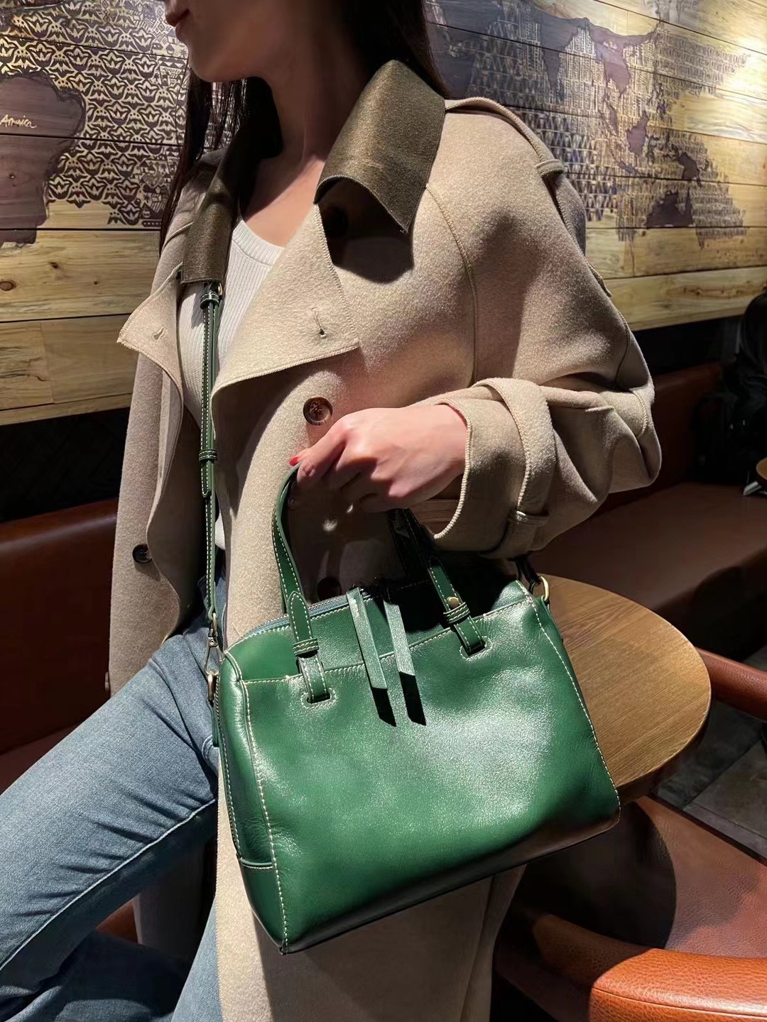 レザーバッグ|3WAY|牛革ハンドバッグ※牛革ショルダーバッグ