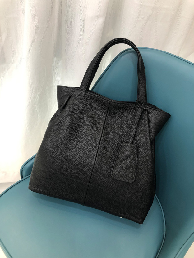 優雅な気質！•カーキ|黒|カラメル|ワインレッド|4色•3WAY•厚手な天然軟めな牛革ハンドバッグ•牛革ショルダーバッグ