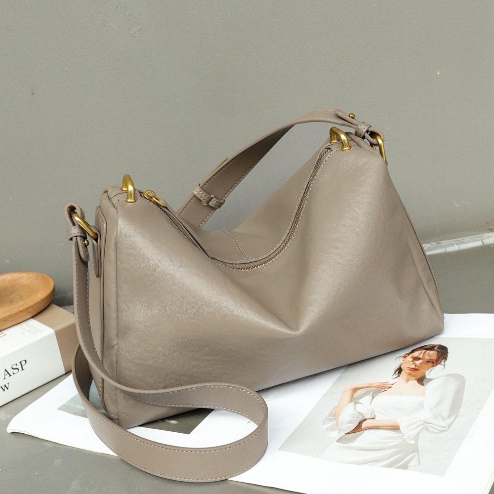 気品！▪3WAY▪高品質な植物鞣し天然牛革ハンドバッグ▪牛革ショルダーバッグ