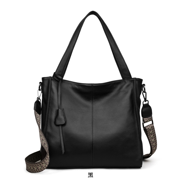 NEW ! •黒|濃い暗マゼンタ|グレー|3色•厚手な軟めな牛革ハンドバッグ•牛革トートバッグ•大容量•通勤や旅行に最適