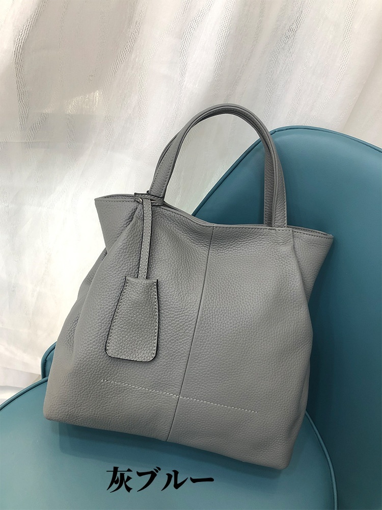 優雅な気質！•カーキ|黒|カラメル|ワインレッド|4色•3WAY•厚手な天然軟めな牛革ハンドバッグ•牛革ショルダーバッグ