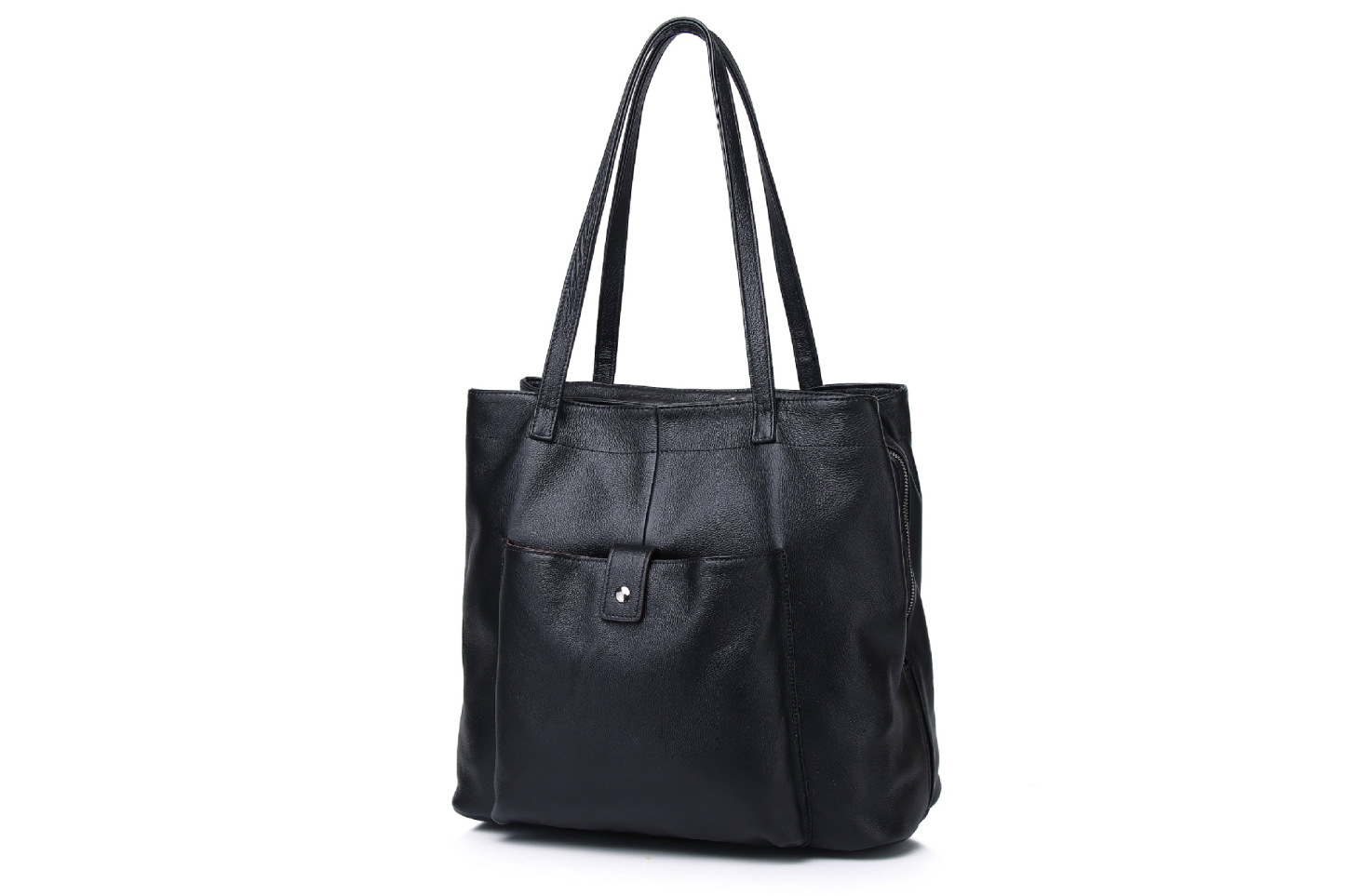 NEW ! •優雅な気質•茶|黒|グレー•高品質な厚手な天然軟めな牛革ハンドバッグ•牛革トートバッグ