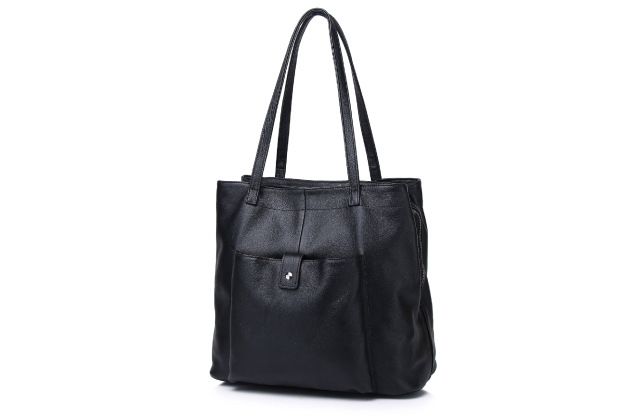 NEW ! •優雅な気質•茶|黒|グレー•高品質な厚手な天然軟めな牛革ハンドバッグ•牛革トートバッグ