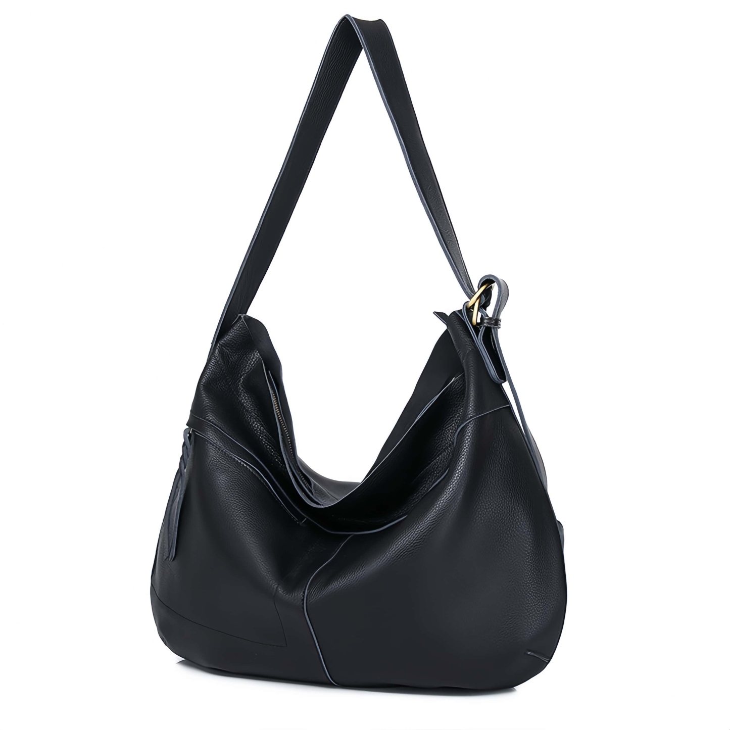 厚手で心地よい手触り•茶|黒|カラメル•天然牛革ショルダーバッグ•牛革肩がけかばんバッグ