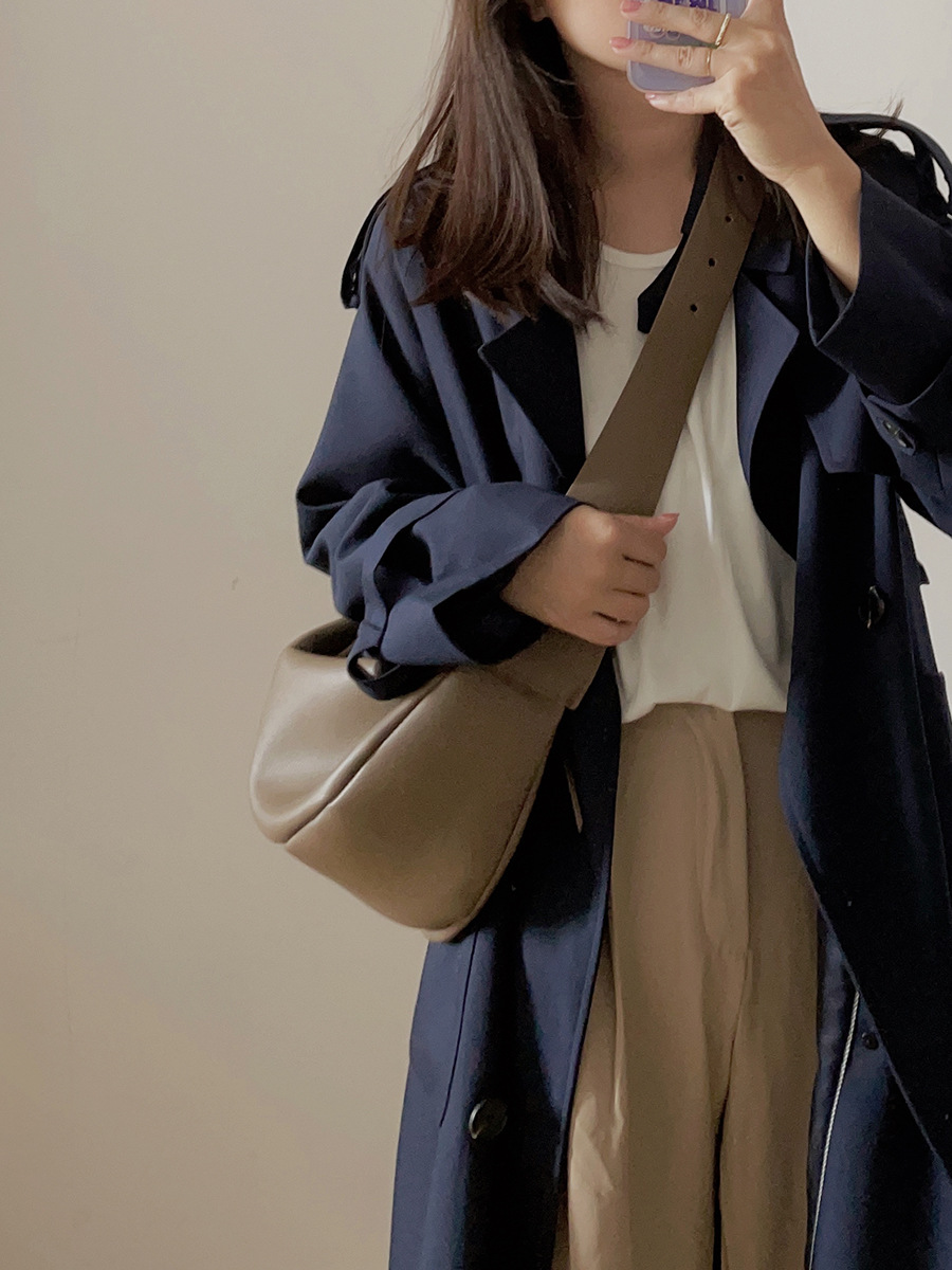 「シンプルなら快適！」•茶|黒|濃いカーキ|3色•上質な天然牛革ショルダーバッグ• 牛革斜めがけバッグ