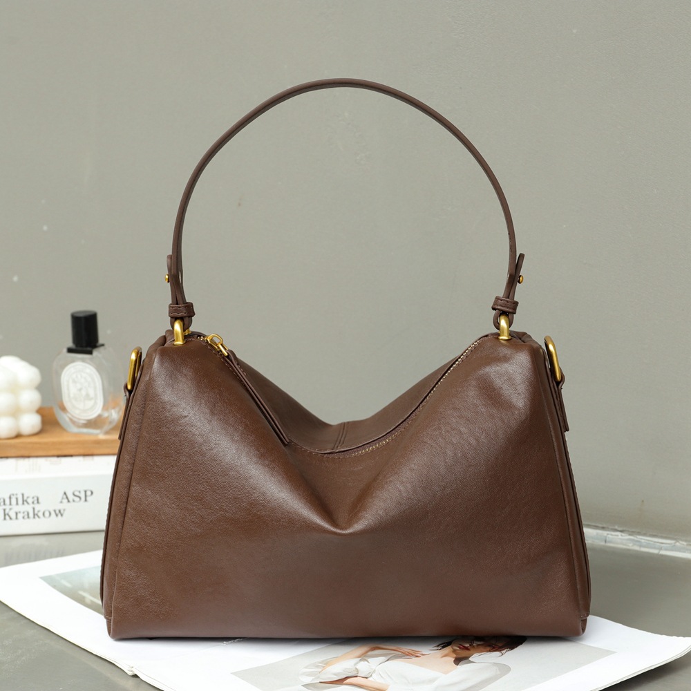 気品！▪3WAY▪高品質な植物鞣し天然牛革ハンドバッグ▪牛革ショルダーバッグ