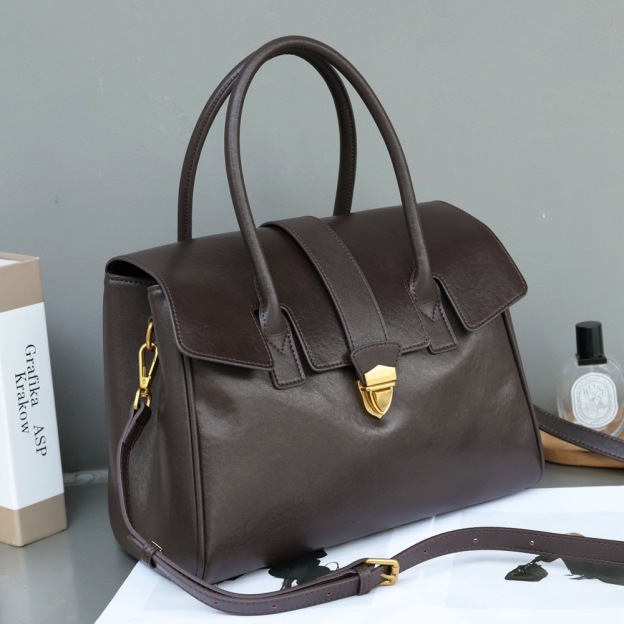 新作！•高級感•3WAY•6色•太めの植物鞣な天然軟牛革ハンドバッグ•牛革斜ショルダーバッグ