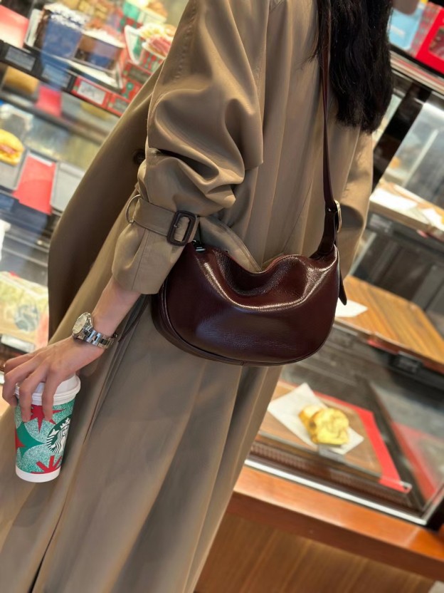 5色レザーバッグ|植物鞣し牛革ショルダーバッグ|サコッシュ|クロスボディバッグ