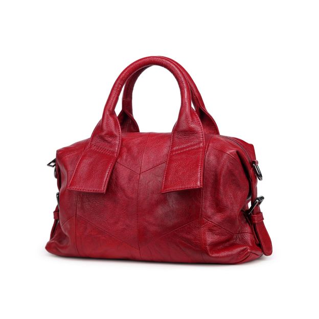 快適さ ！|3WAY•ベージュ|黒|青|赤|4色•植物鞣し牛革ハンドバッグ•大容量