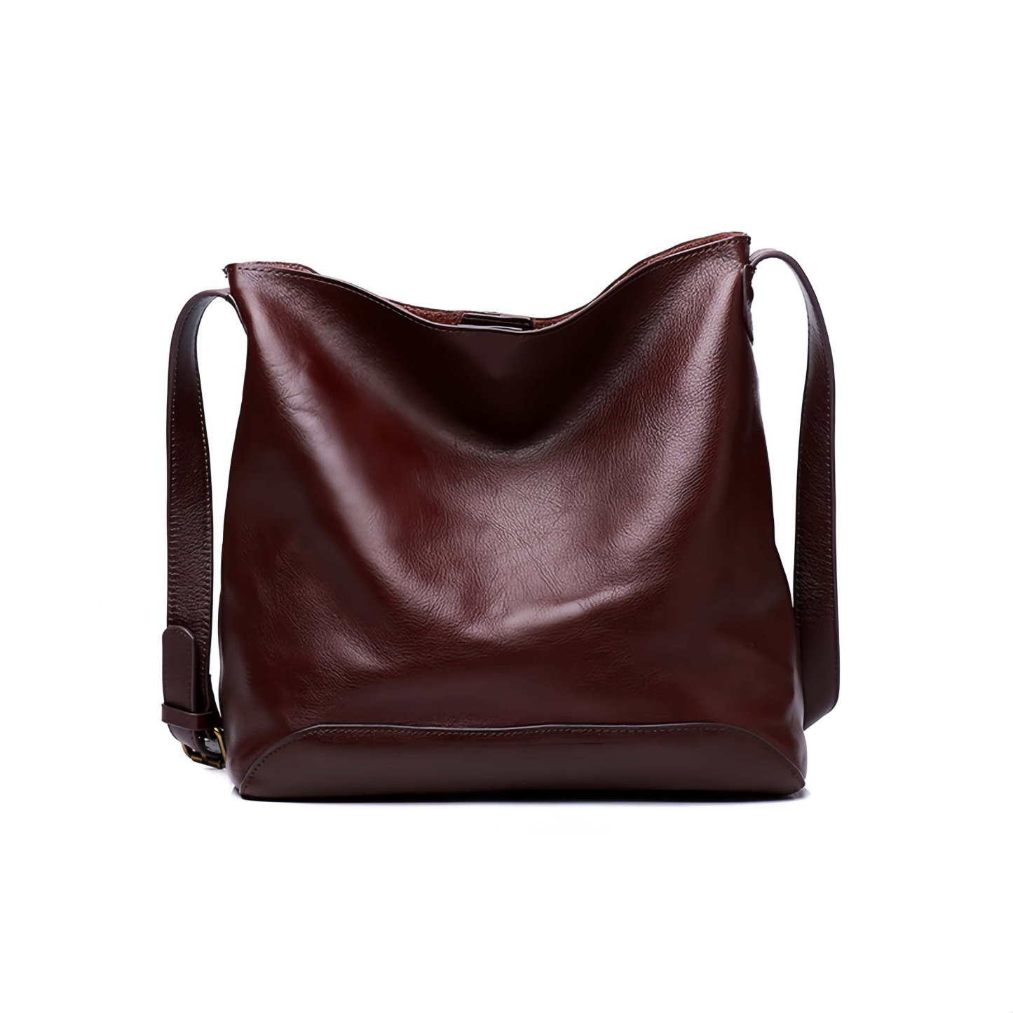 粋なデザイン ！❈茶|黒|2色|牛革ショルダーバッグ❈牛革肩掛けバッグ