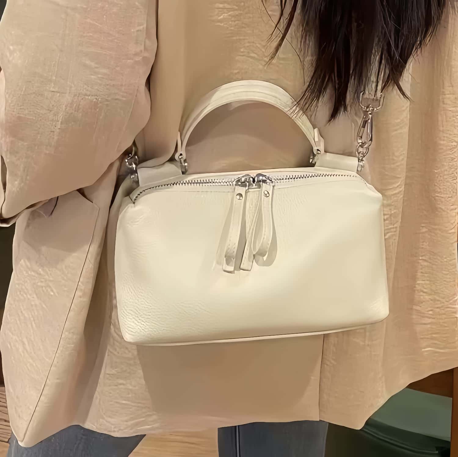 優雅な雰囲気 ! •3WAY•7色•天然牛革ハンドバッグ•牛革ショルダーバッグ