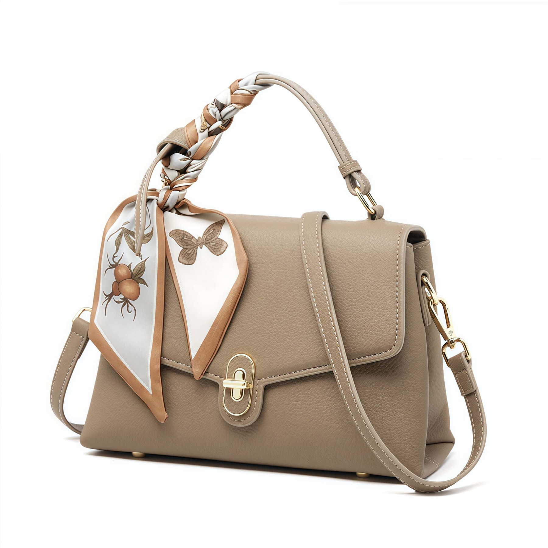 優雅な雰囲気！•5色•天然牛革ハンドバッグ•牛革ショルダーバッグ