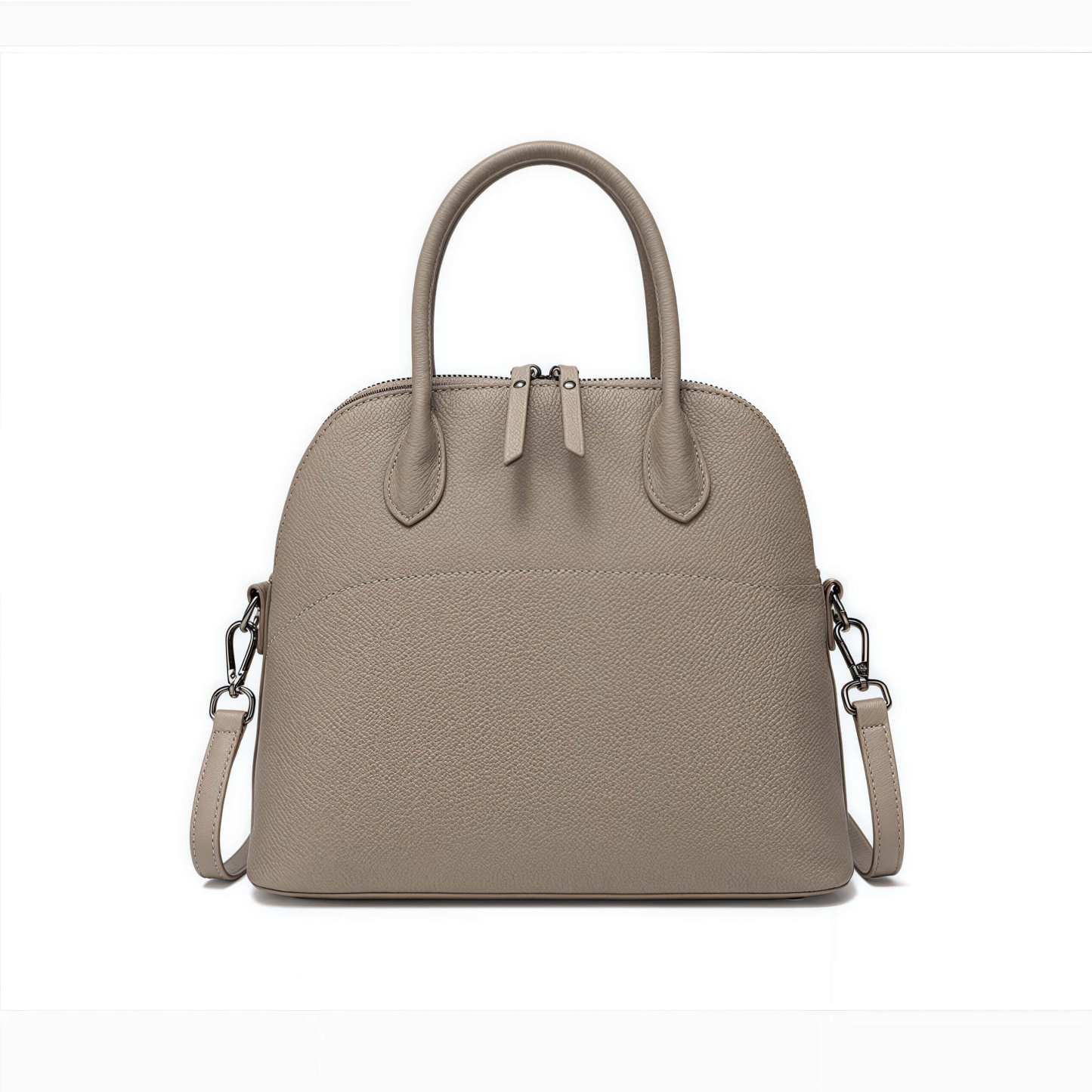 繊細なデザイン ！•カラメル/グレー/黒/3色•天然牛革ハンドバッグ•牛革ショルダーバッグ