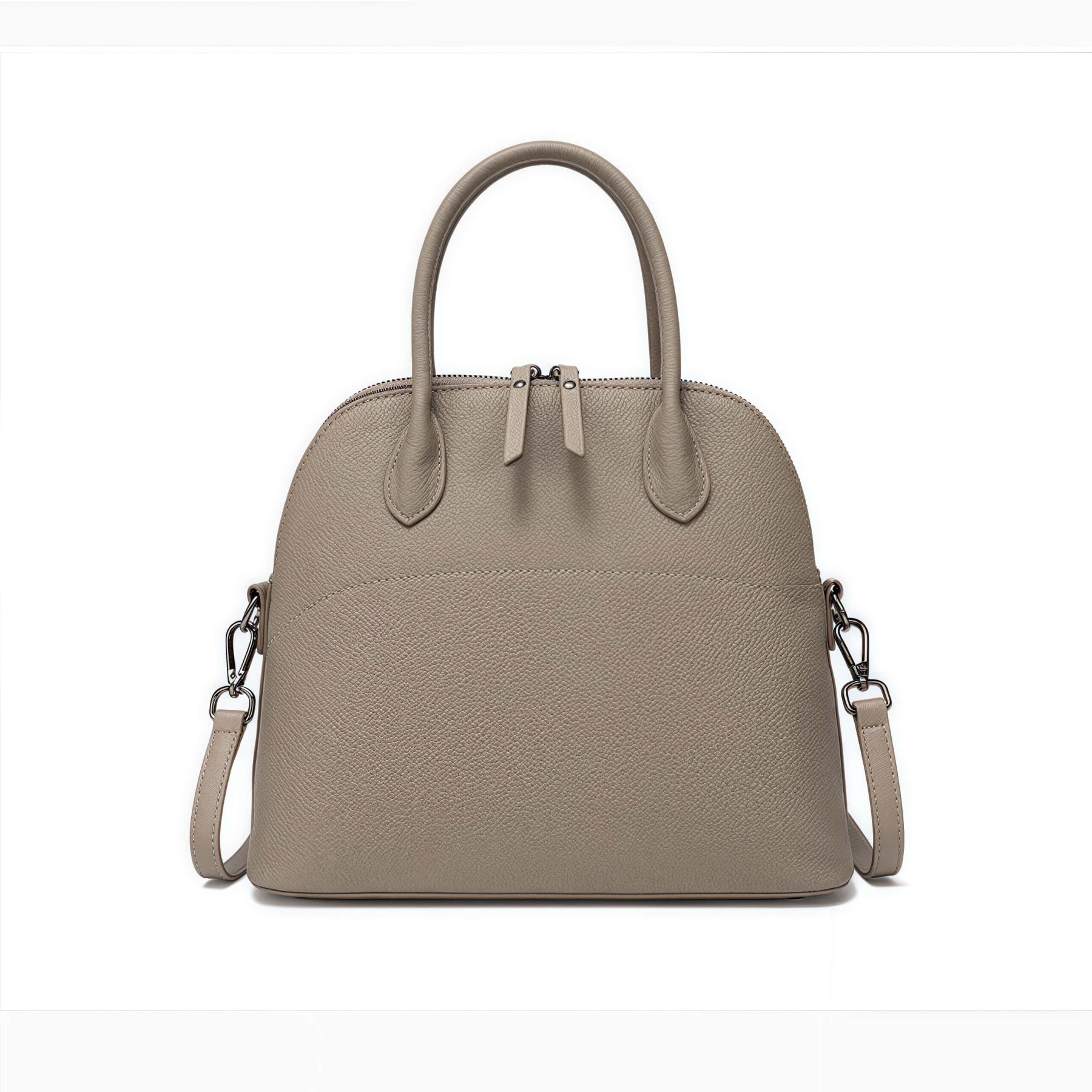 繊細なデザイン ！•カラメル/グレー/黒/3色•天然牛革ハンドバッグ•牛革ショルダーバッグ