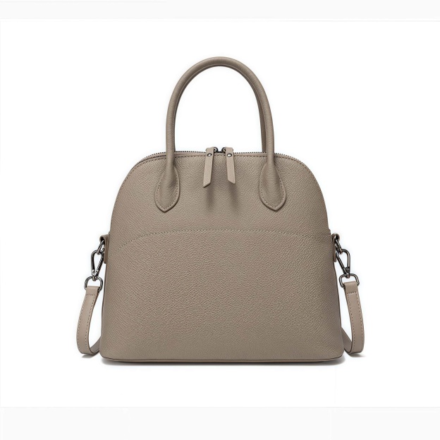 繊細なデザイン ！•カラメル/グレー/黒/3色•天然牛革ハンドバッグ•牛革ショルダーバッグ