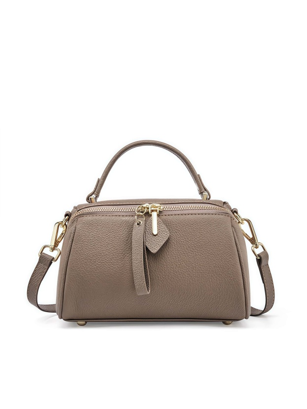 洗練されたエレガンス ！•グレー|黒|カラメル|3色•3WAY•天然牛革ハンドバッグ•牛革ショルダーバッグ