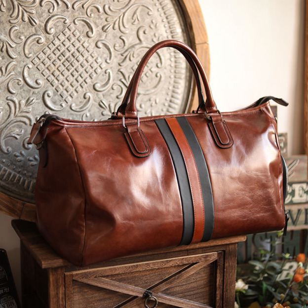 3Way!植物タンニン鞣しの天然牛革ボストンバッグ 、クロスボディバッグ、ハンドバッグ YD4068897HD