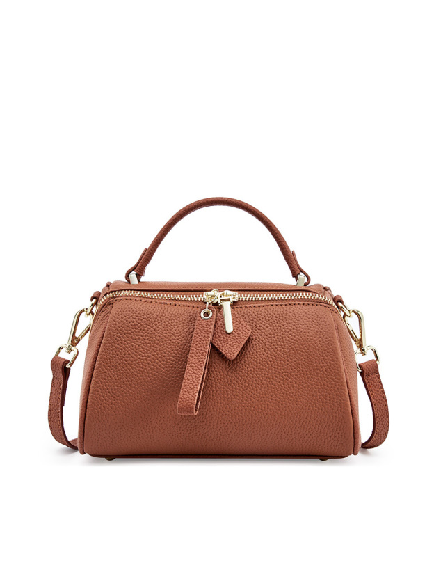 洗練されたエレガンス ！•グレー|黒|カラメル|3色•3WAY•天然牛革ハンドバッグ•牛革ショルダーバッグ