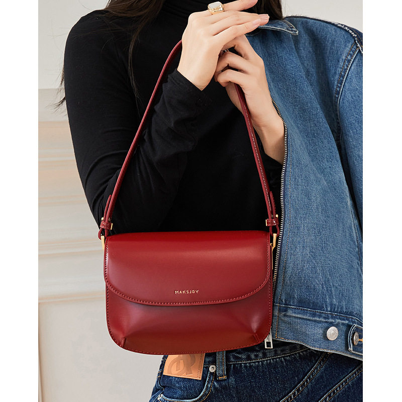 シンプルで素敵！|7色|牛革ハンドバッグ|牛革斜ショルダーバッグ|