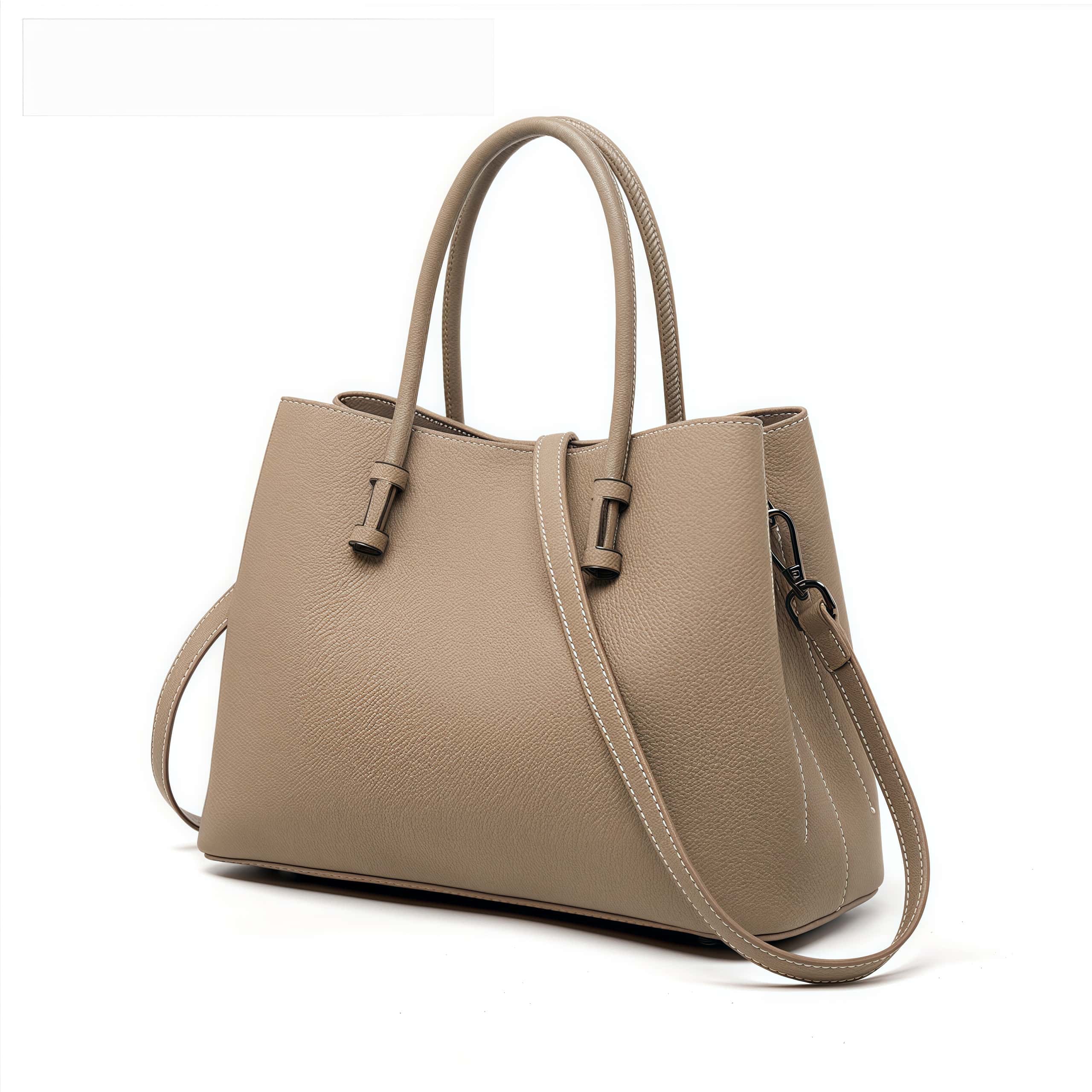 洗練感 ！•茶|黒|カーキ|濃い緑|4色•天然牛革ハンドバッグ•牛革ショルダーバッグ