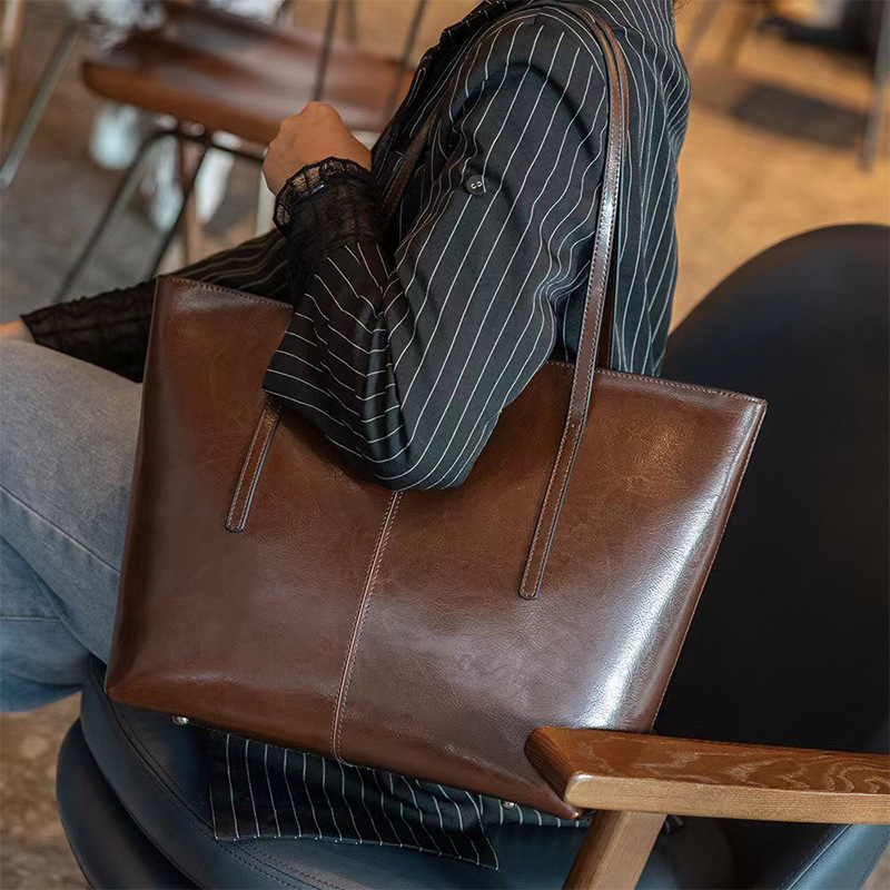 7色もっと選択※ユニセックス※上質な植物鞣し牛革トートバッグ※通勤|旅行