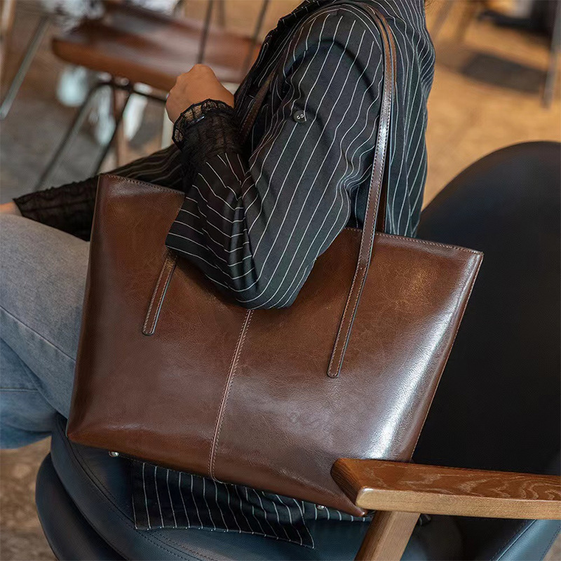 7色もっと選択※ユニセックス※上質な植物鞣し牛革トートバッグ※通勤|旅行