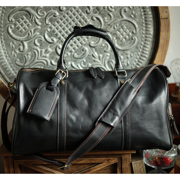 クラシックでレトロな天然牛革製のボストンバッグ／トラベルバッグ／スポーツバッグYD3096111HD