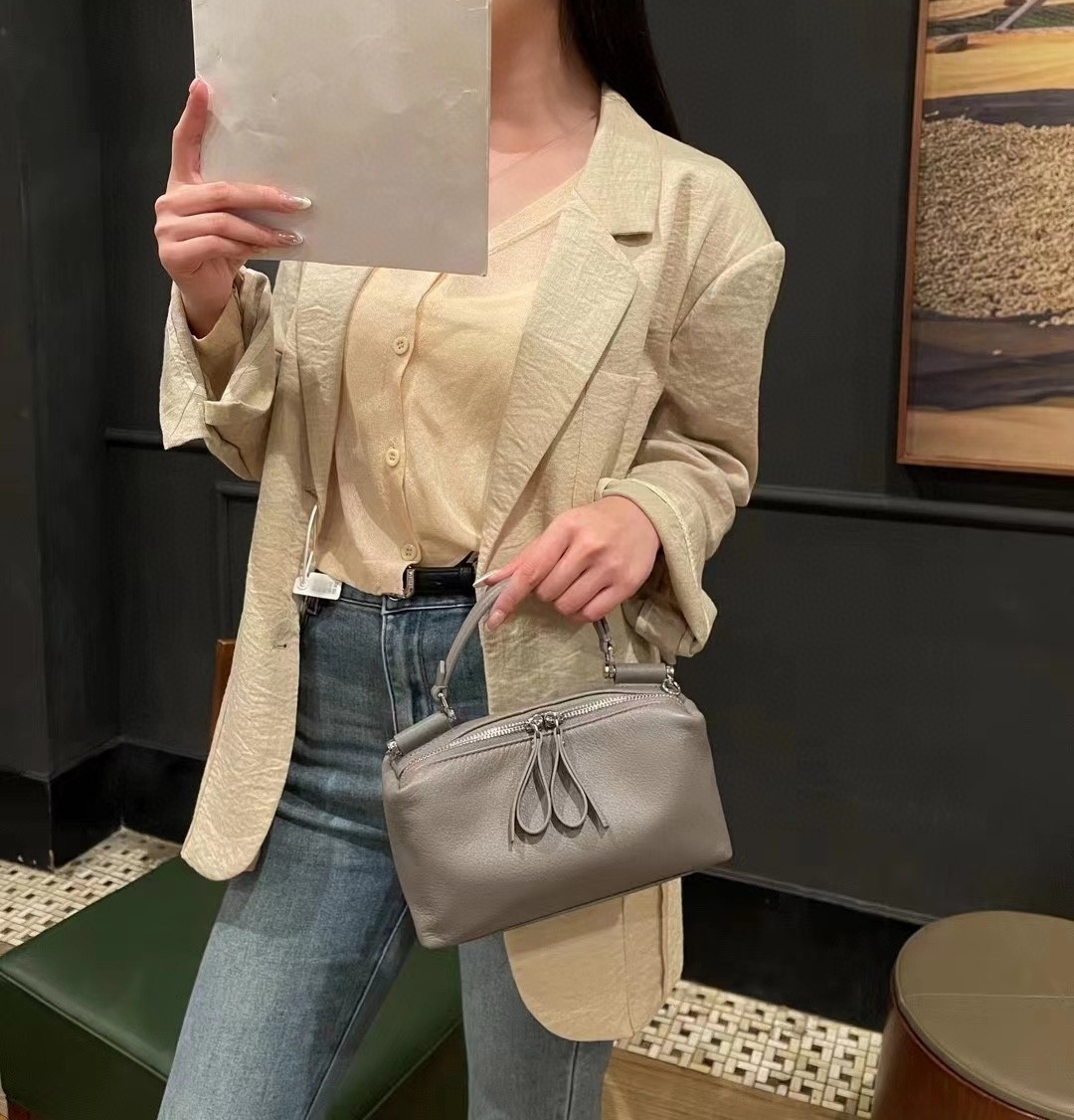 優雅な雰囲気 ! •3WAY•7色•天然牛革ハンドバッグ•牛革ショルダーバッグ