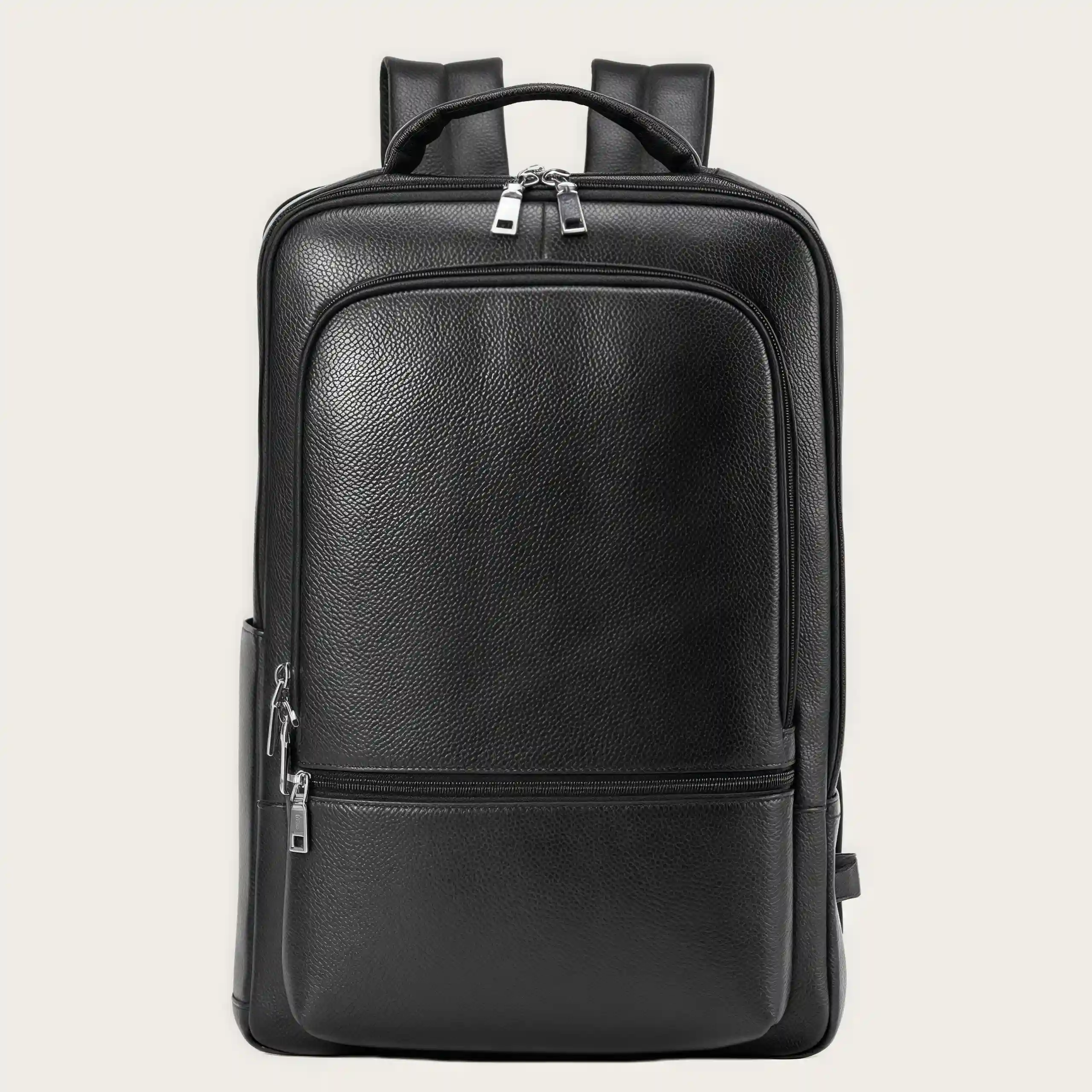 【シンプルヴィンテージ風】牛革バックパック｜通勤・ビジネス旅行に適した大容量仕様｜15.6インチ PC 収納可