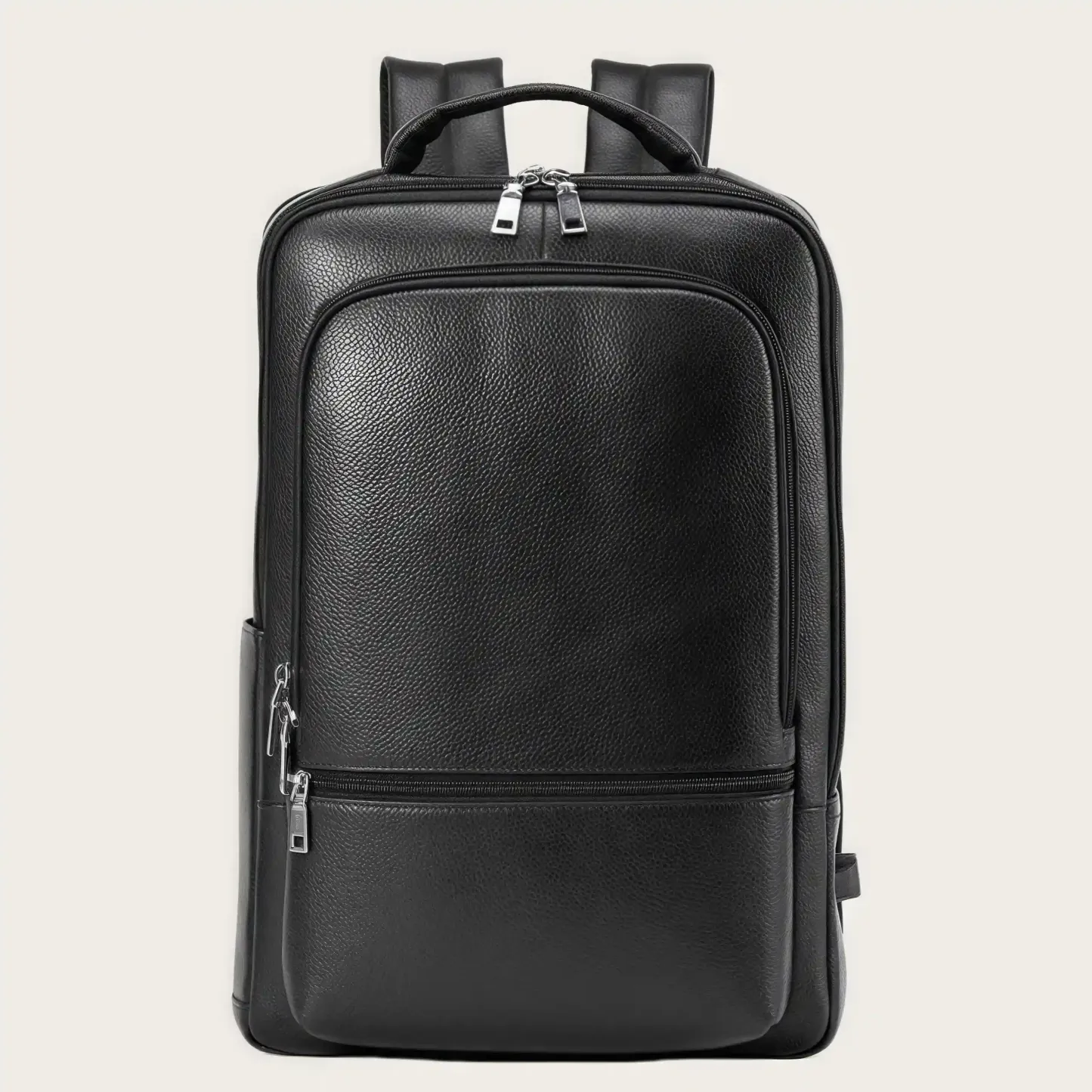 【シンプルヴィンテージ風】牛革バックパック｜通勤・ビジネス旅行に適した大容量仕様｜15.6インチ PC 収納可