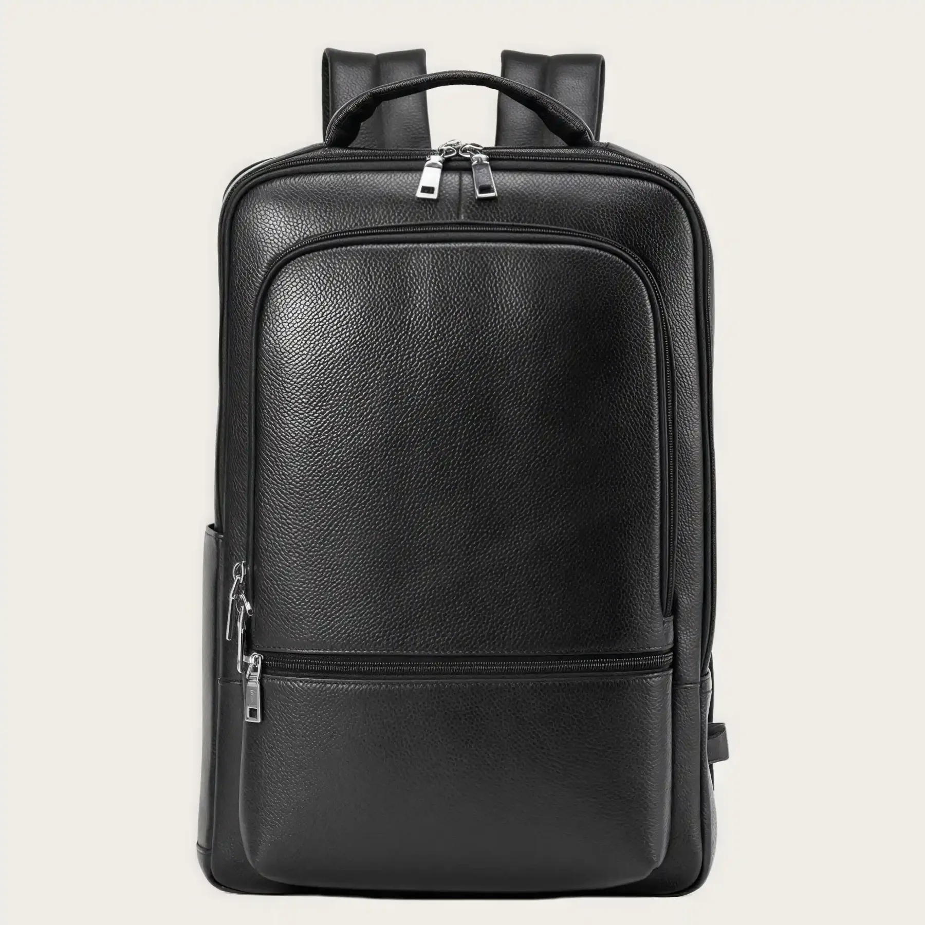 【シンプルヴィンテージ風】牛革バックパック｜通勤・ビジネス旅行に適した大容量仕様｜15.6インチ PC 収納可