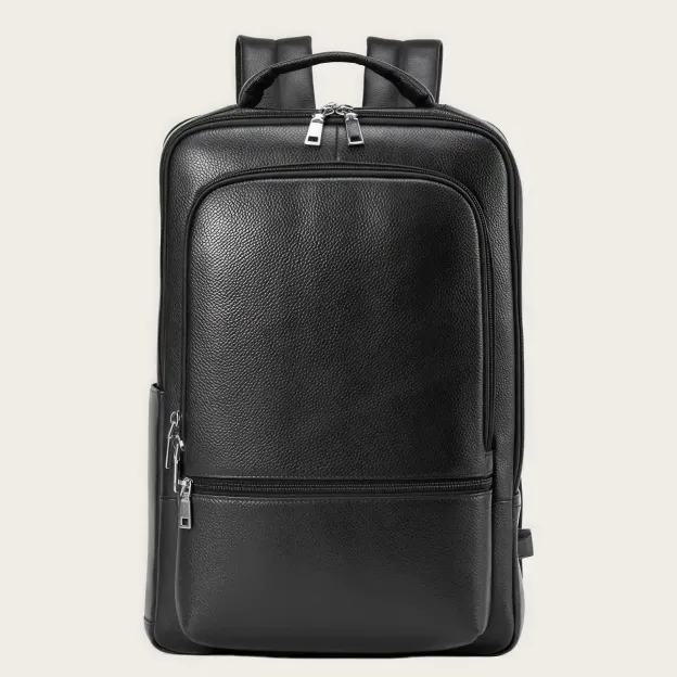 【シンプルヴィンテージ風】牛革バックパック｜通勤・ビジネス旅行に適した大容量仕様｜15.6インチ PC 収納可