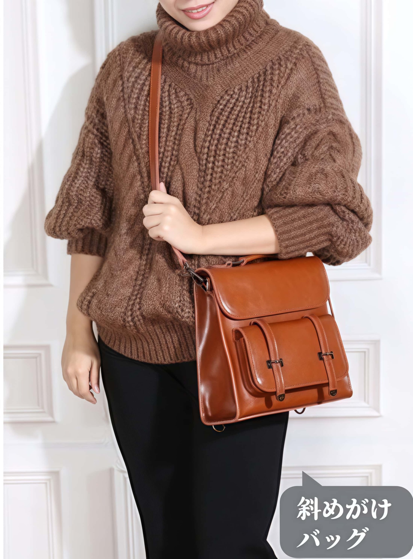 NEW ! •多機能•4つの使用モード切り替え！•天然な油蜡牛革リユック・バック•牛革斜めがけバッグ •牛革ハンドバッグ