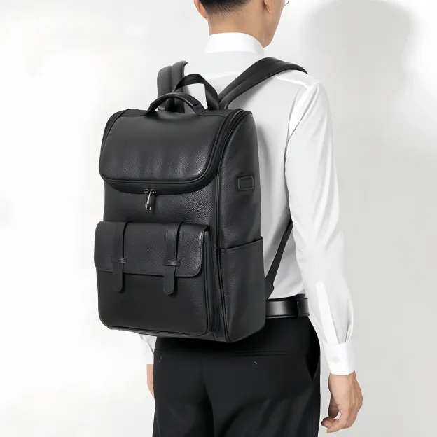 【ヴィンテージ風 】牛革バックパック 15.6 インチ PC 収納可｜大容量設計・通勤・旅行対応|