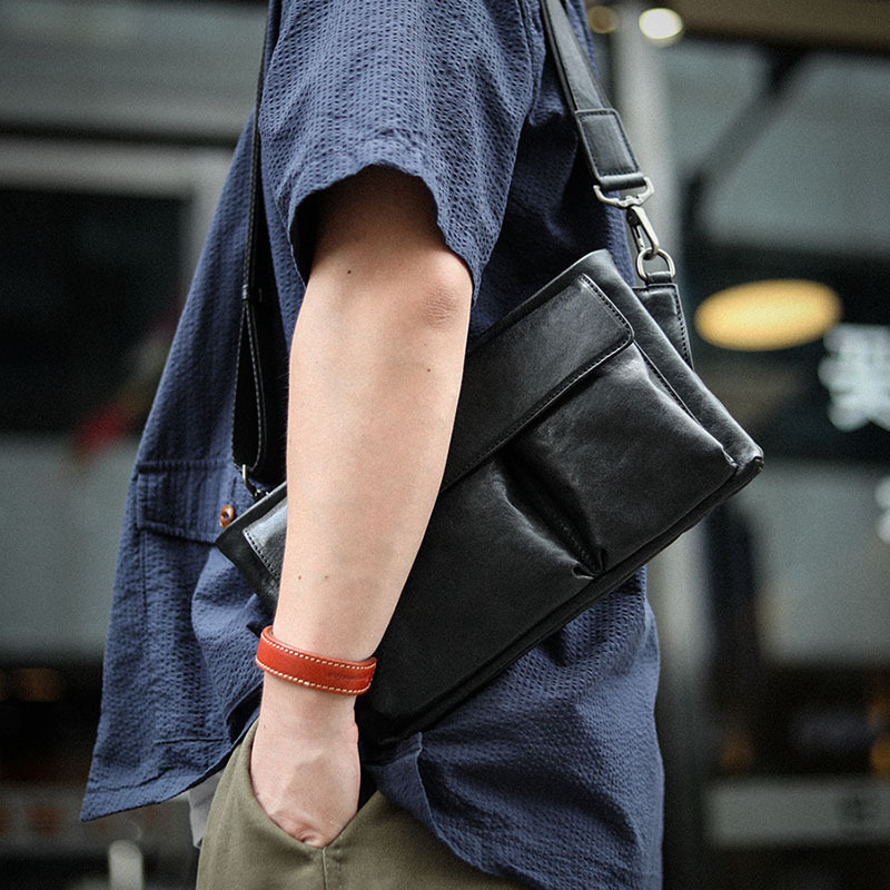 3種類の使用方法の天然牛革ショルダーバッグ/胸バッグ/ハンドバッグXK3038211HD