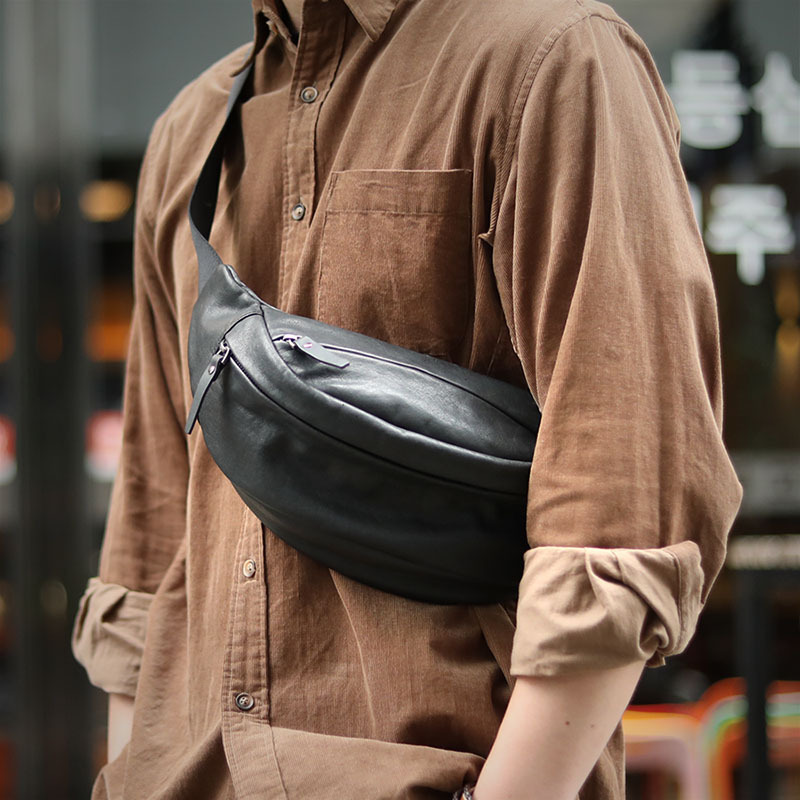 植物タンニン鞣しの牛革斜め掛け胸バッグXK3009361HD