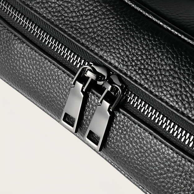 天然牛革製 ビジネス通勤向け ダブルストラップリュック