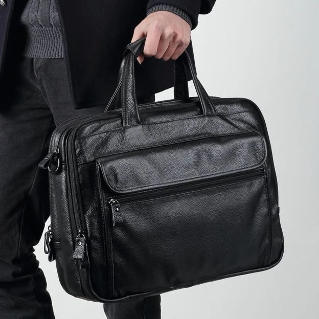 欧美时尚真皮男包 公文包 商务复古男士手提包 15.6寸真皮电脑包