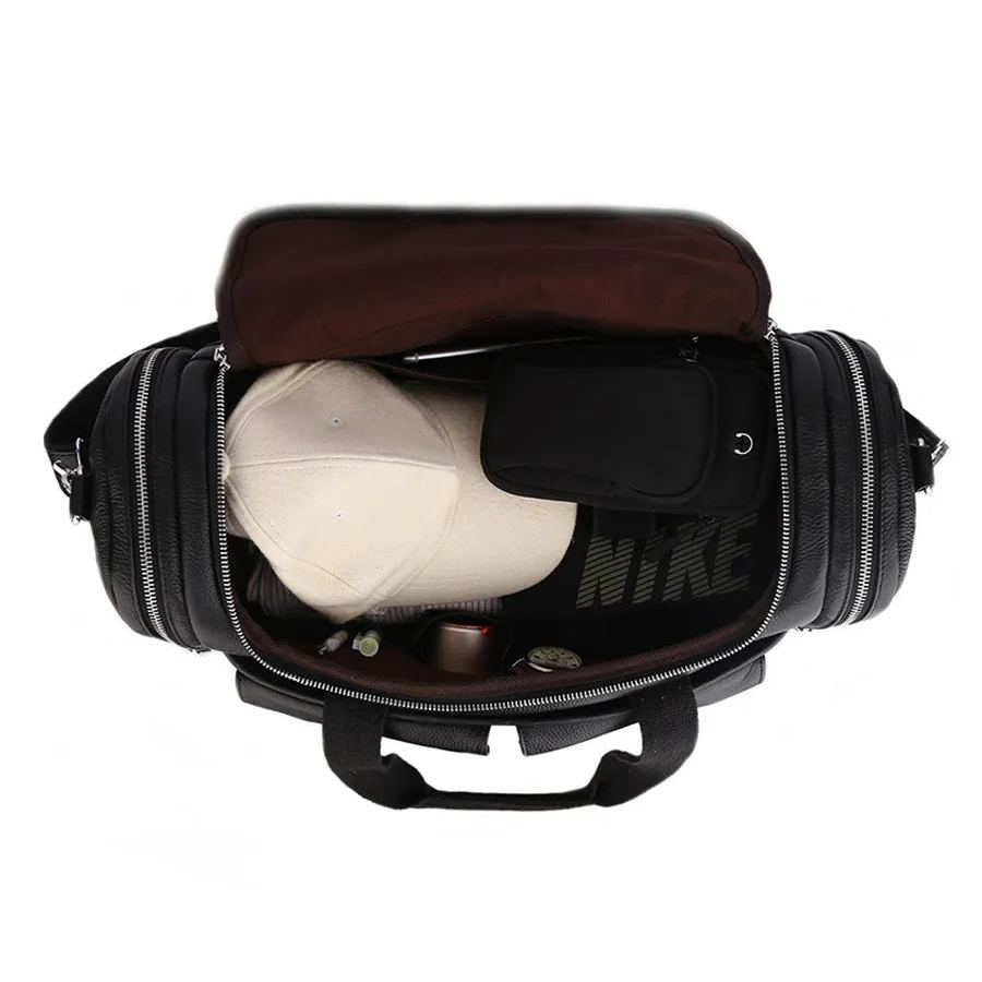 欧美レトロ本革荷物バッグジムバッグ