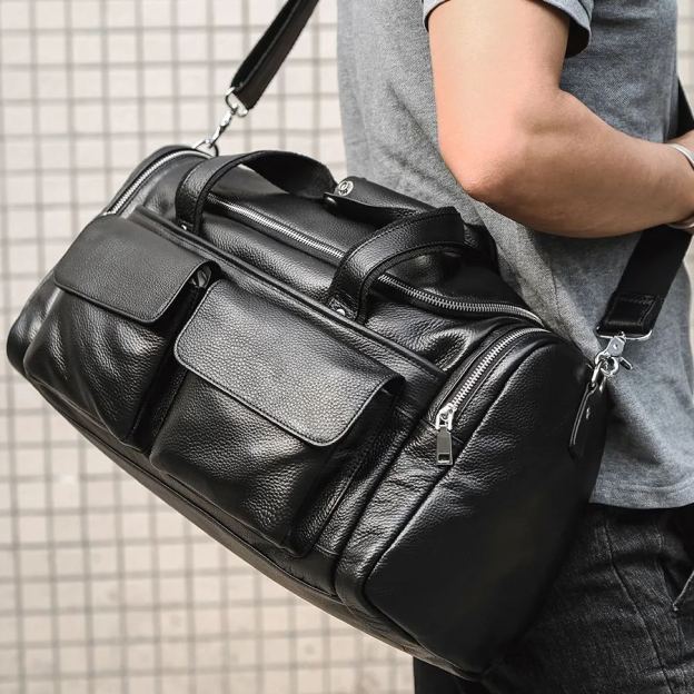 欧美レトロ本革荷物バッグジムバッグ