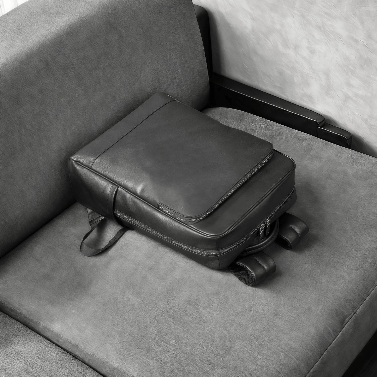 【植物鞣し牛革】オフィス用通勤バックパック 撥水仕様 ノート PC 対応