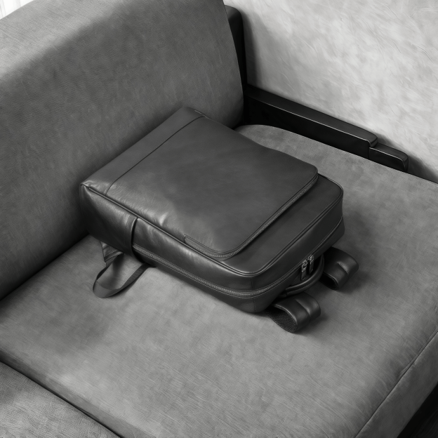 【植物鞣し牛革】オフィス用通勤バックパック 撥水仕様 ノート PC 対応