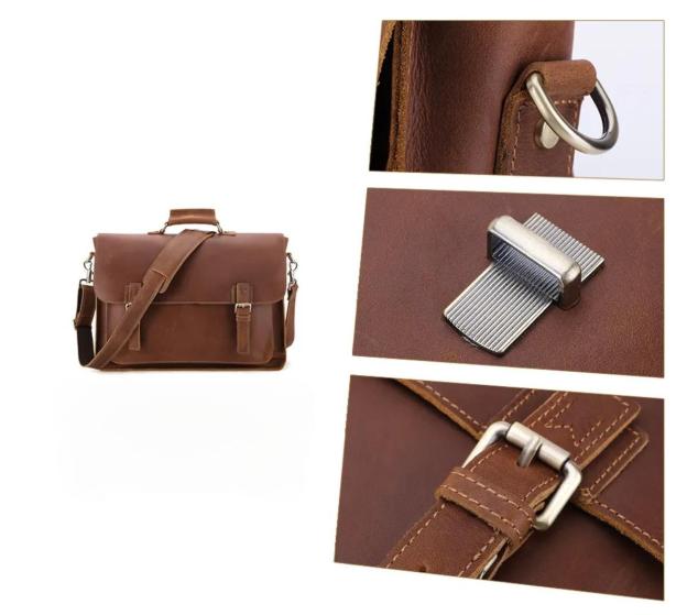 17インチ牛革の男性のブリーフケース